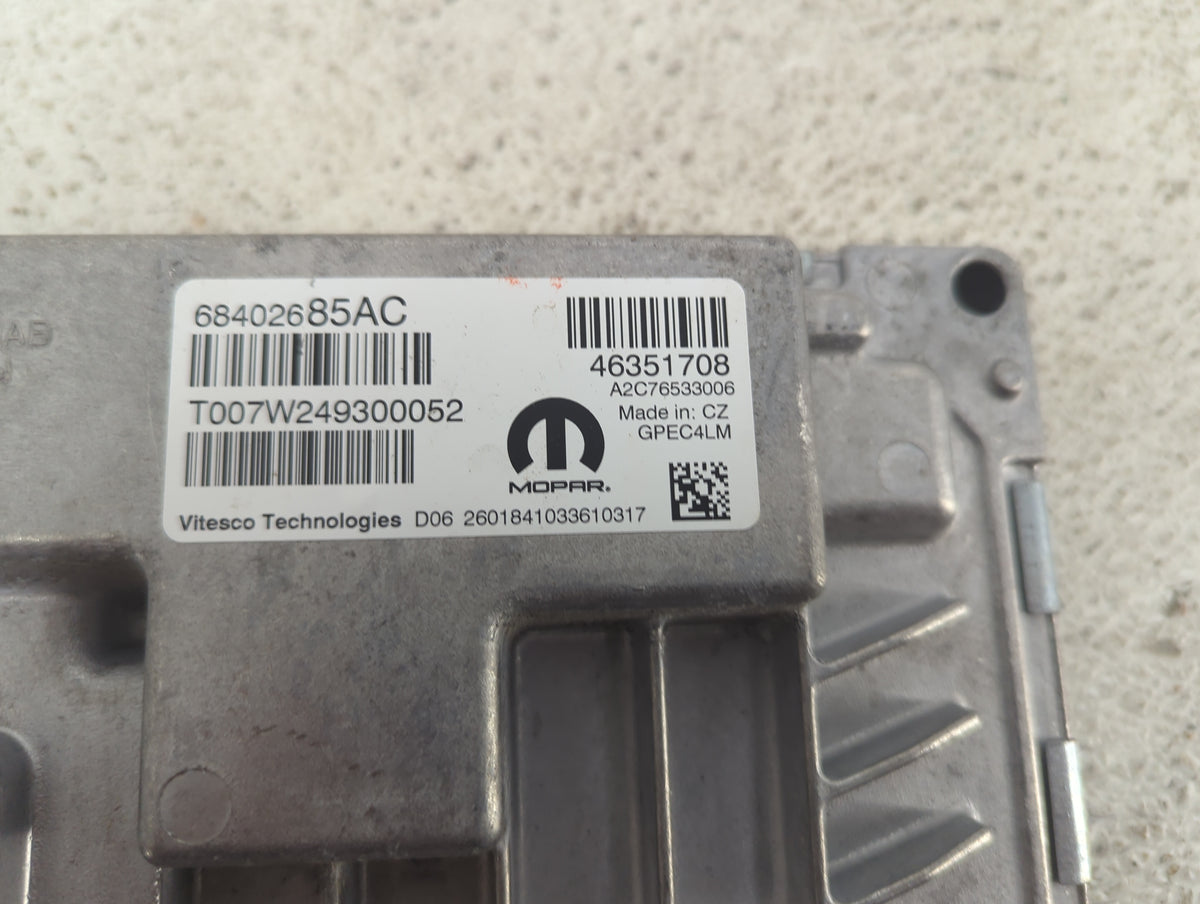 2024 Dodge Hornet PCM Engine Control Computer ECU ECM PCU OEM P/N:68402685AC 46351708, A2C76533006, GPEC4LM Fits OEM Used Au