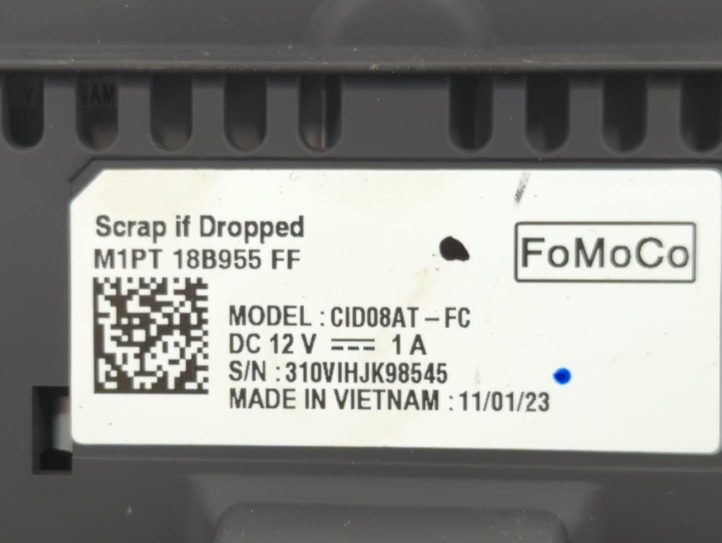 2021-2022 Ford Bronco Radio AM FM Cd Player Receiver Replacement P/N:M1PT 18B955 FF Fits Fits 2021 2022 OEM Used Auto Parts 
