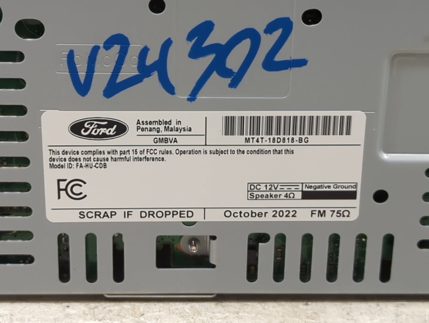 2024 Ford Edge Radio Speaker Amplifier Mt4t-18d818-bg|fa-hu-cdb - Oemusedautoparts1.com