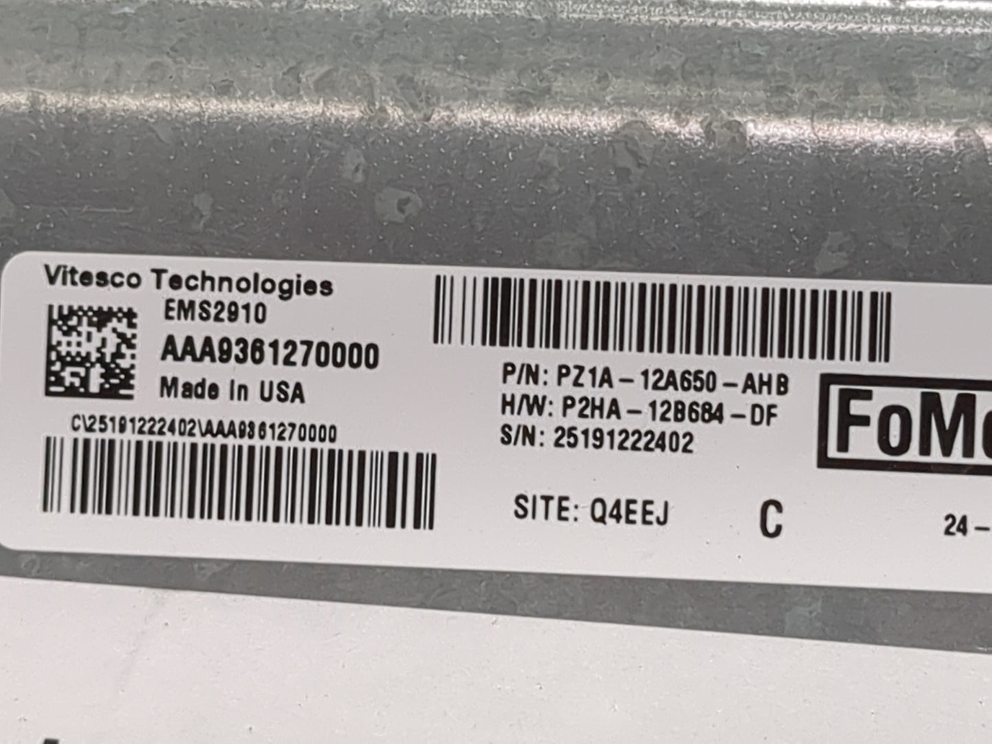 2024 Ford Escape PCM Engine Control Computer ECU ECM PCU OEM P/N:PZ1A-12A650-AHB P2HA-12B684-DF, AAA9361270000, EMS2910 Fits