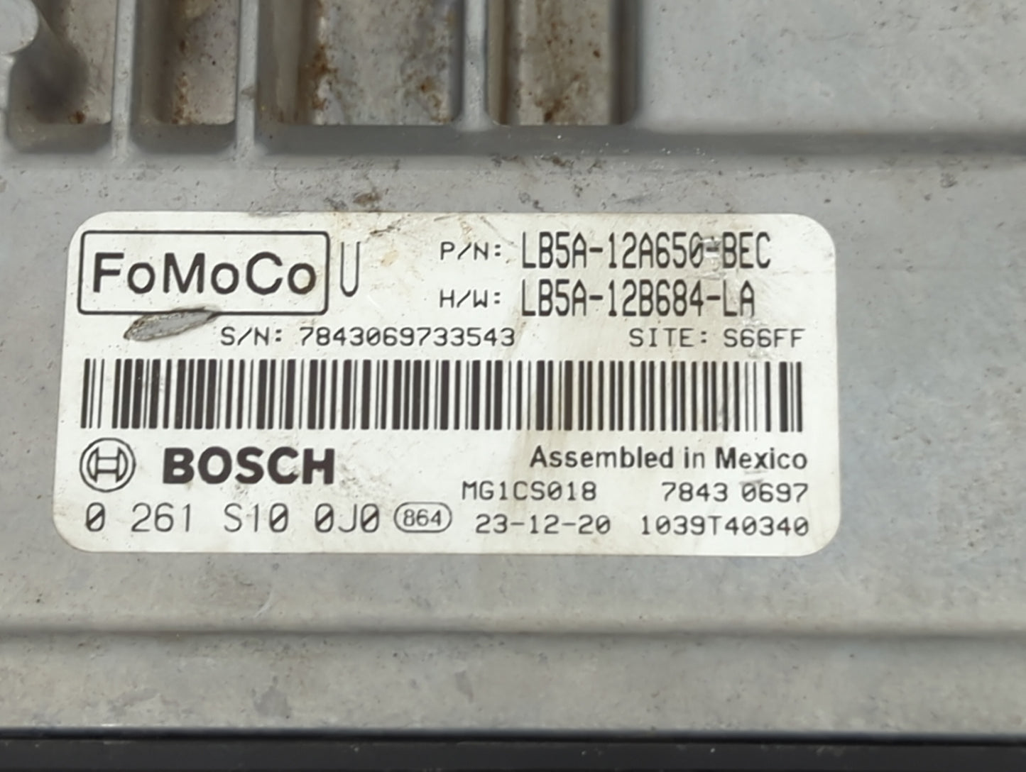 2020-2022 Ford Explorer PCM Engine Control Computer ECU ECM PCU OEM P/N:LB5A-12A650-BEC LB5A-12B684-LA Fits Fits 2020 2021 2