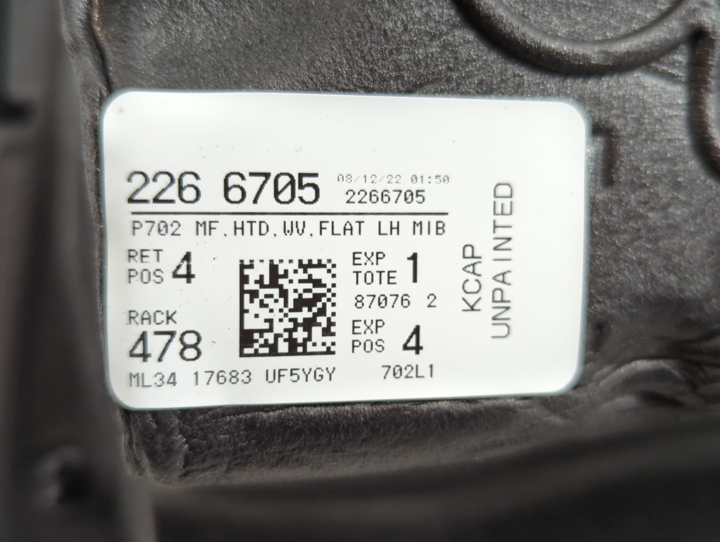 2021-2022 Ford F-150 Side Mirror Replacement Driver Left View Door Mirror P/N:ML34 17683 UF5YGY ML34 17683 UH5 Fits Fits 202