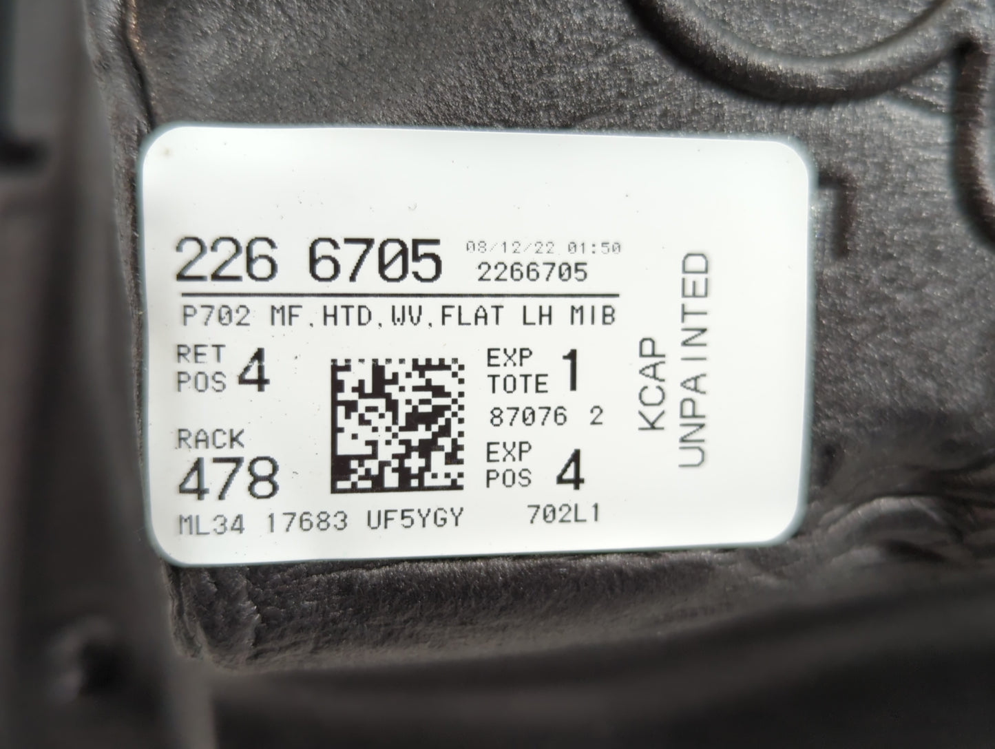 2021-2022 Ford F-150 Side Mirror Replacement Driver Left View Door Mirror P/N:ML34 17683 UF5YGY ML34 17683 UH5 Fits Fits 202