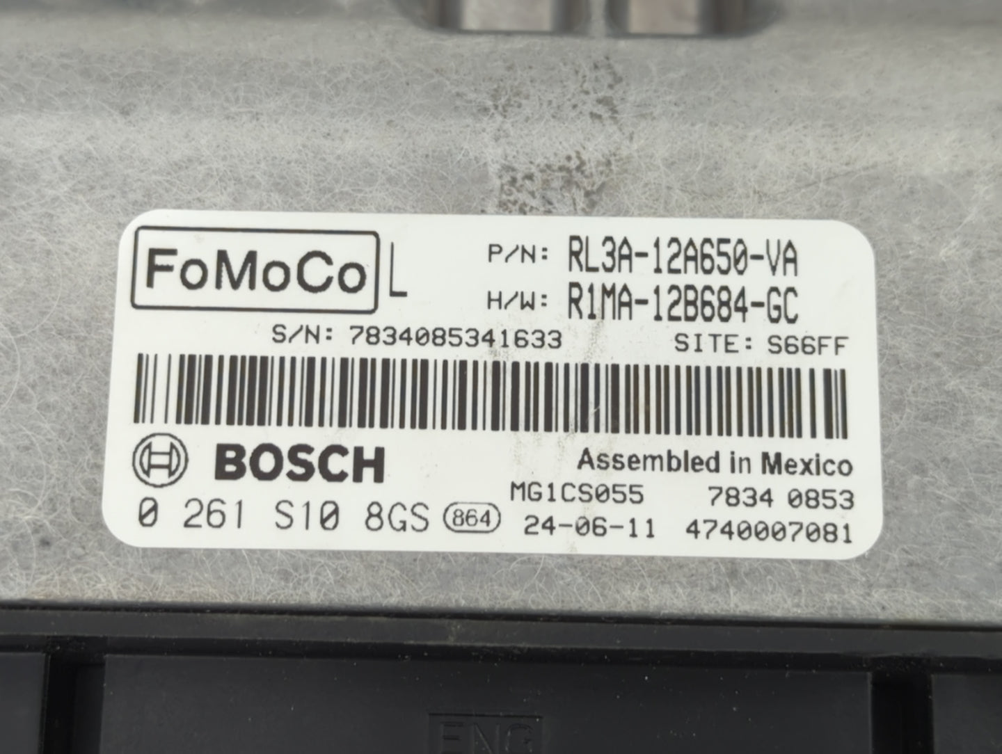 2024 Ford F-150 PCM Engine Control Computer ECU ECM PCU OEM P/N:R1MA-12B684-GC RL3A-12A650-VA, 0 261 S10 8GS Fits OEM Used A