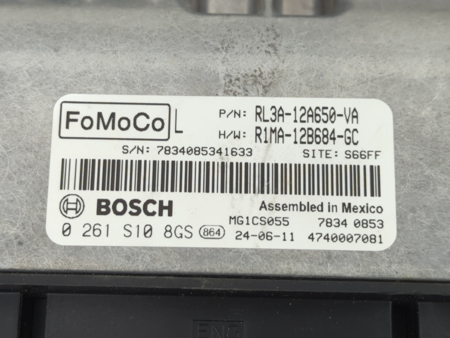 2024 Ford F-150 PCM Engine Control Computer ECU ECM PCU OEM P/N:R1MA-12B684-GC RL3A-12A650-VA, 0 261 S10 8GS Fits OEM Used A