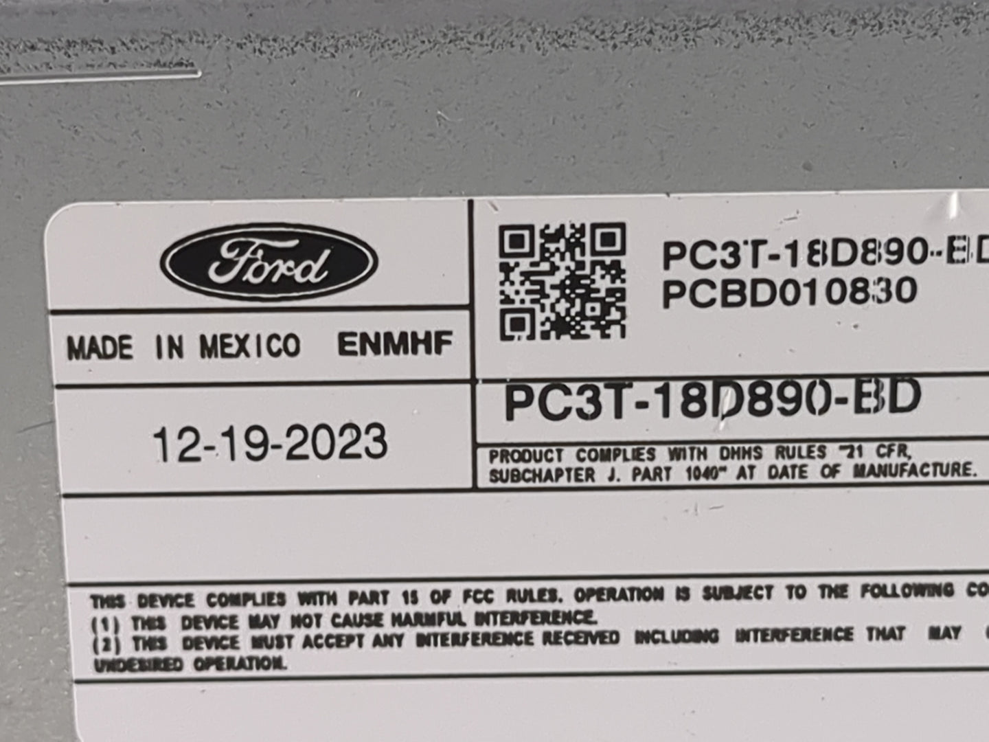 2024 Ford F250sd Radio AM FM Cd Player Receiver Replacement P/N:PC3T-18D890-BD PC3T-18D890-ED, PCBD010830 Fits OEM Used Auto