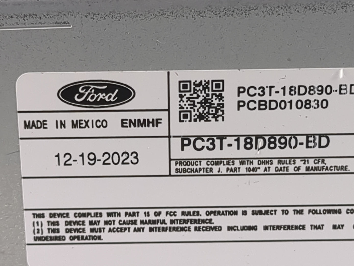 2024 Ford F250sd Radio AM FM Cd Player Receiver Replacement P/N:PC3T-18D890-BD PC3T-18D890-ED, PCBD010830 Fits OEM Used Auto