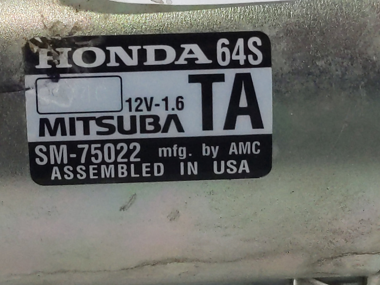2022 Honda Civic Car Starter Motor Solenoid OEM P/N:SM-75022 Fits OEM Used Auto Parts - Oemusedautoparts1.com