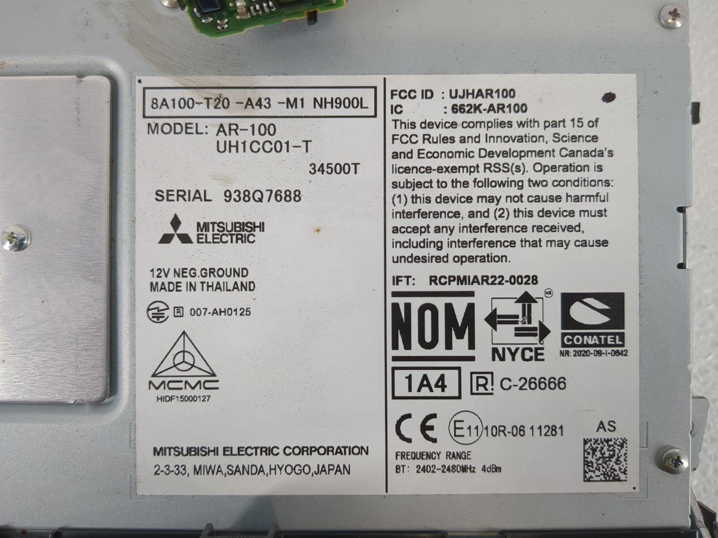 2022 Honda Civic Radio AM FM Cd Player Receiver Replacement P/N:8A100-T20-A43-M1 Fits OEM Used Auto Parts - Oemusedautoparts