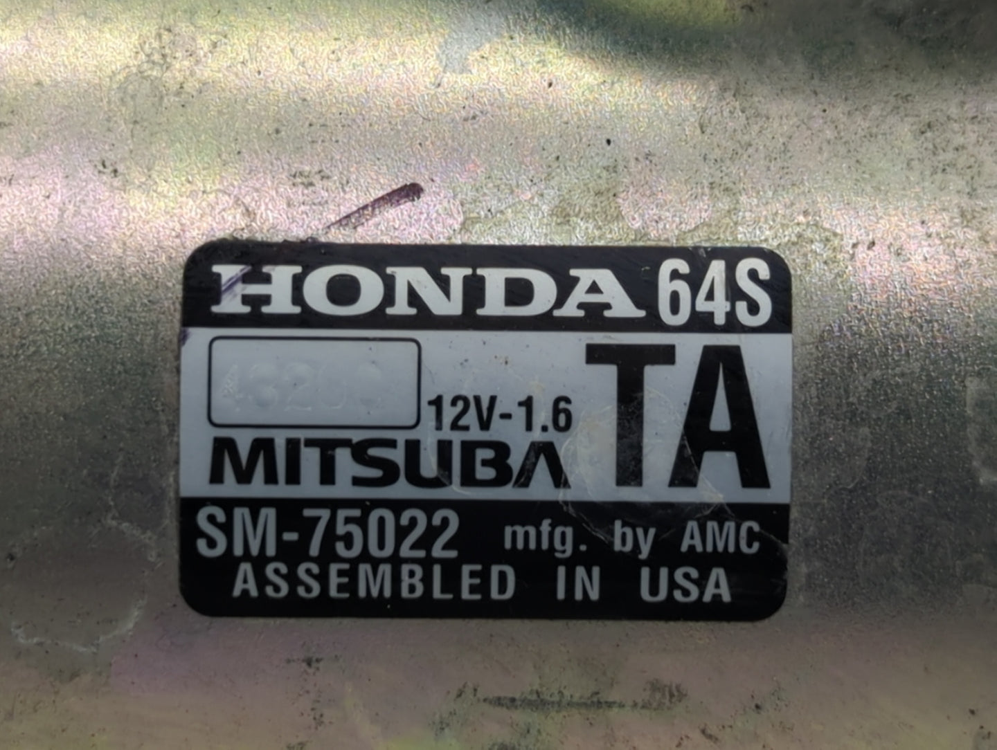 2022 Honda Civic Car Starter Motor Solenoid OEM P/N:SM-75022 Fits OEM Used Auto Parts - Oemusedautoparts1.com