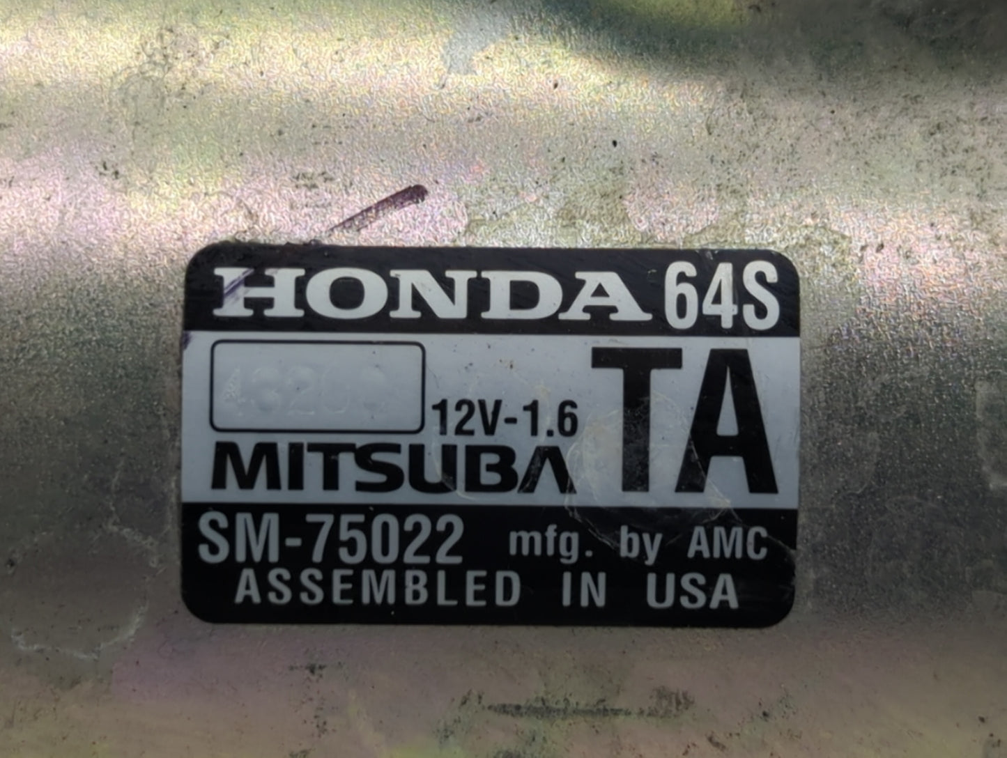 2022 Honda Civic Car Starter Motor Solenoid OEM P/N:SM-75022 Fits OEM Used Auto Parts - Oemusedautoparts1.com