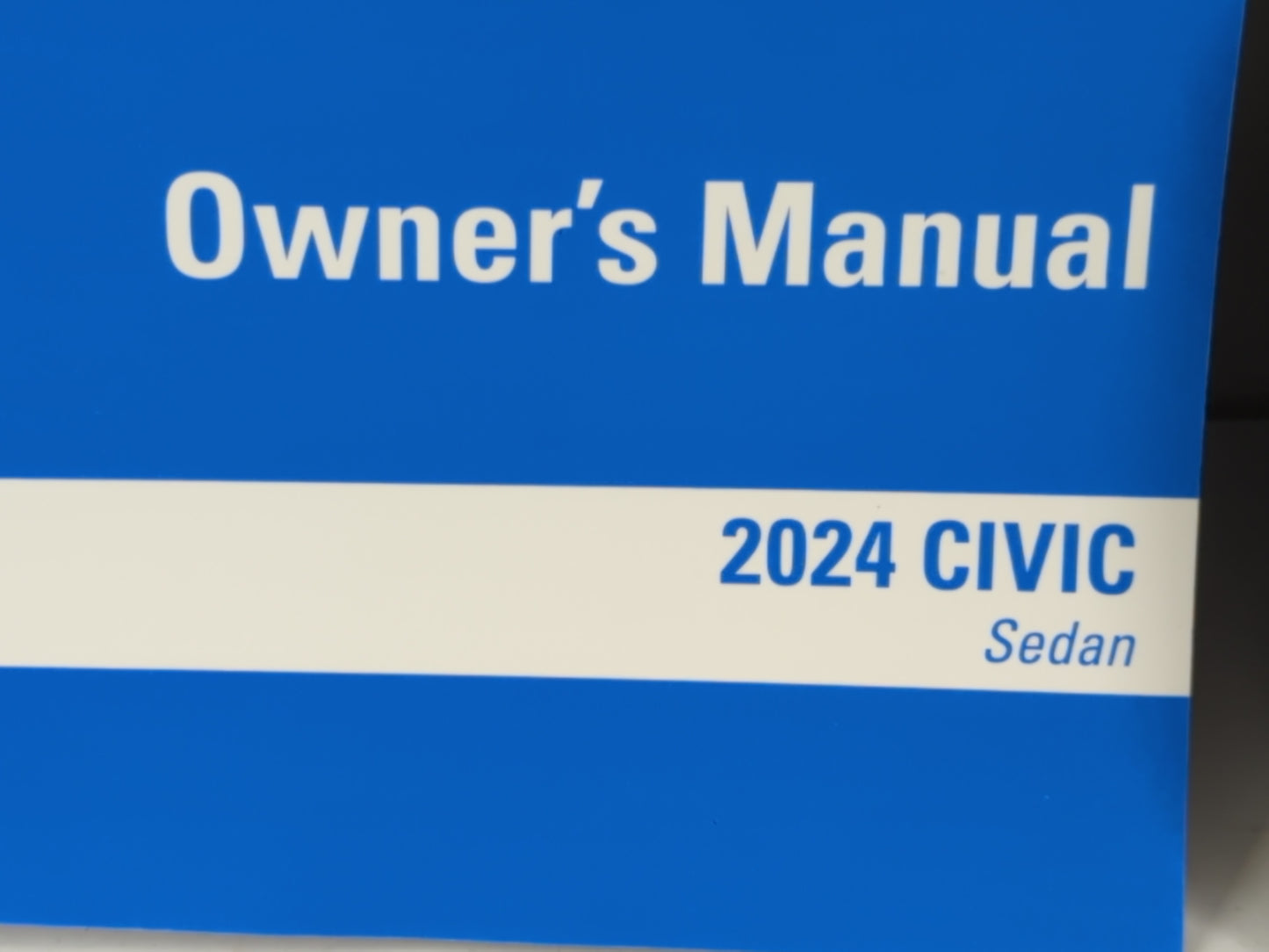 2024 Honda Civic Owners Manual Book Guide P/N:00X31-T20-6200 OEM Used Auto Parts - Oemusedautoparts1.com