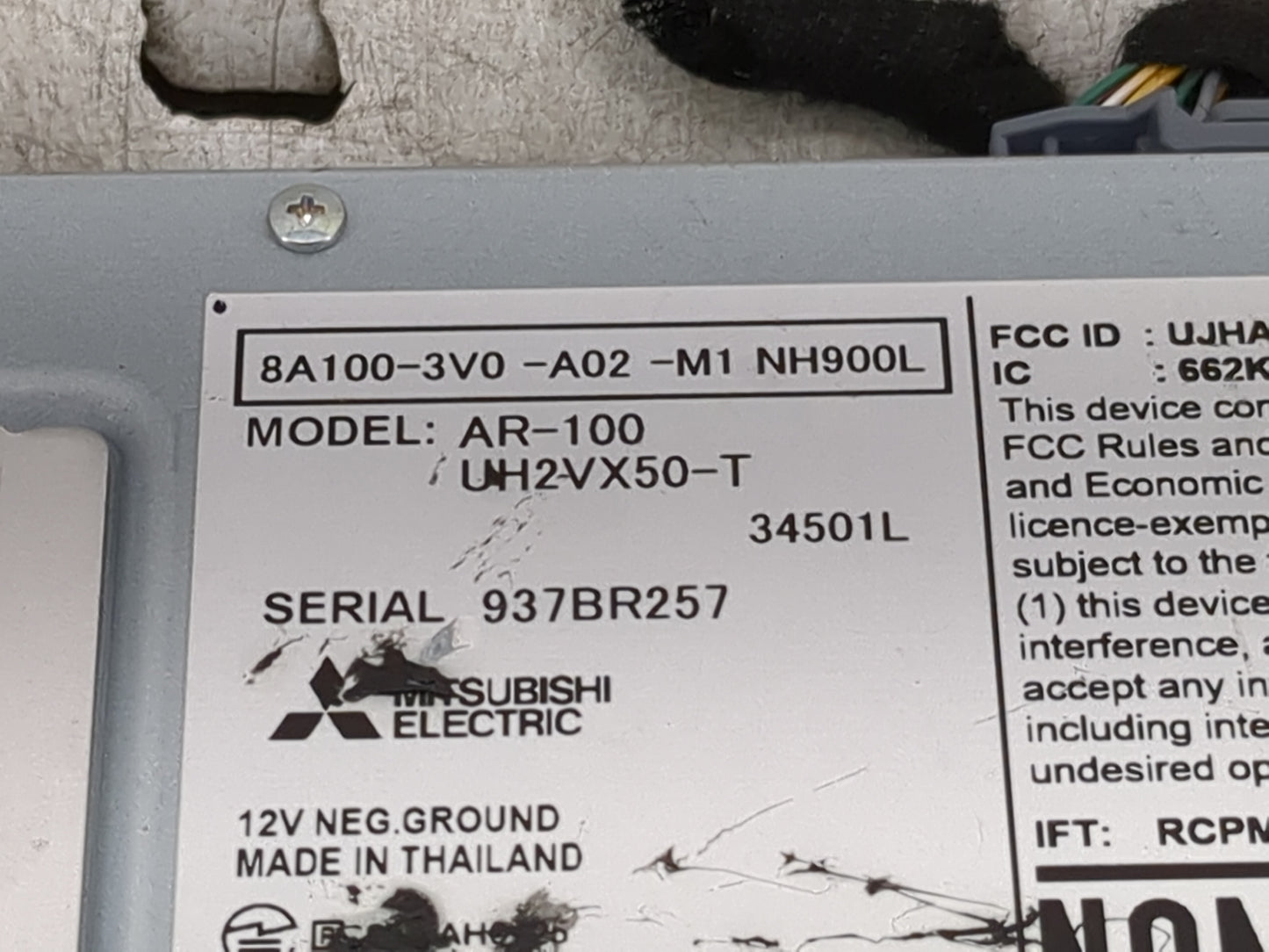 2024 Honda Hr-V Radio AM FM Cd Player Receiver Replacement P/N:8A100-3V0-A02-M1 AR-100, UH2VX50-T, UJHA, 662K Fits OEM Used 