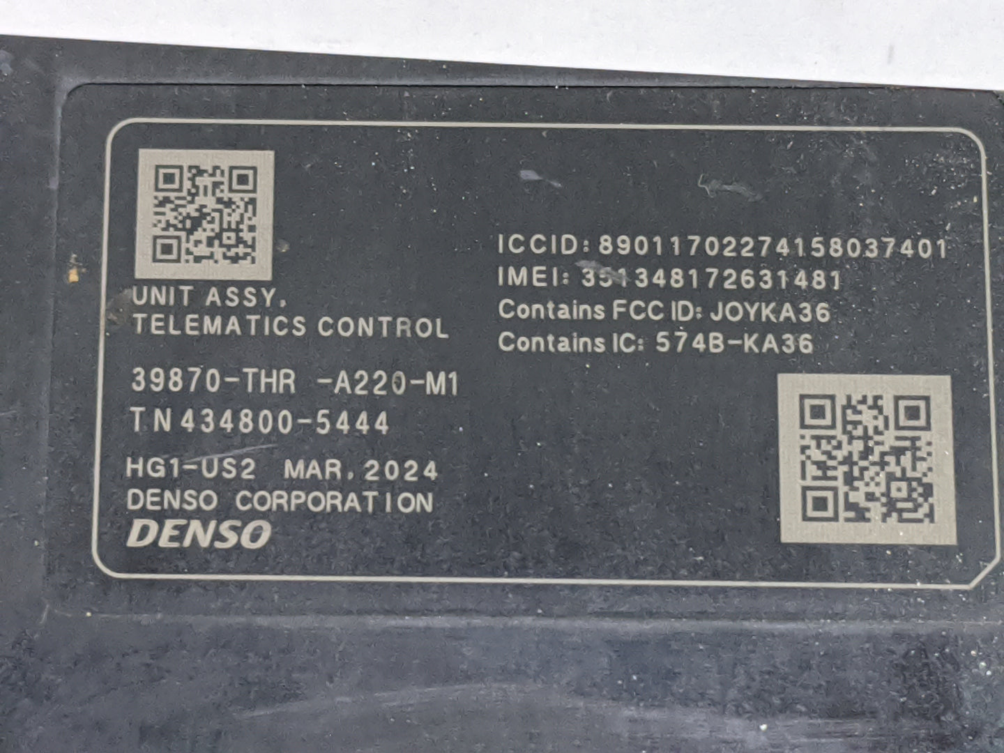 2024 Honda Odyssey Telematics Control Module - Oemusedautoparts1.com