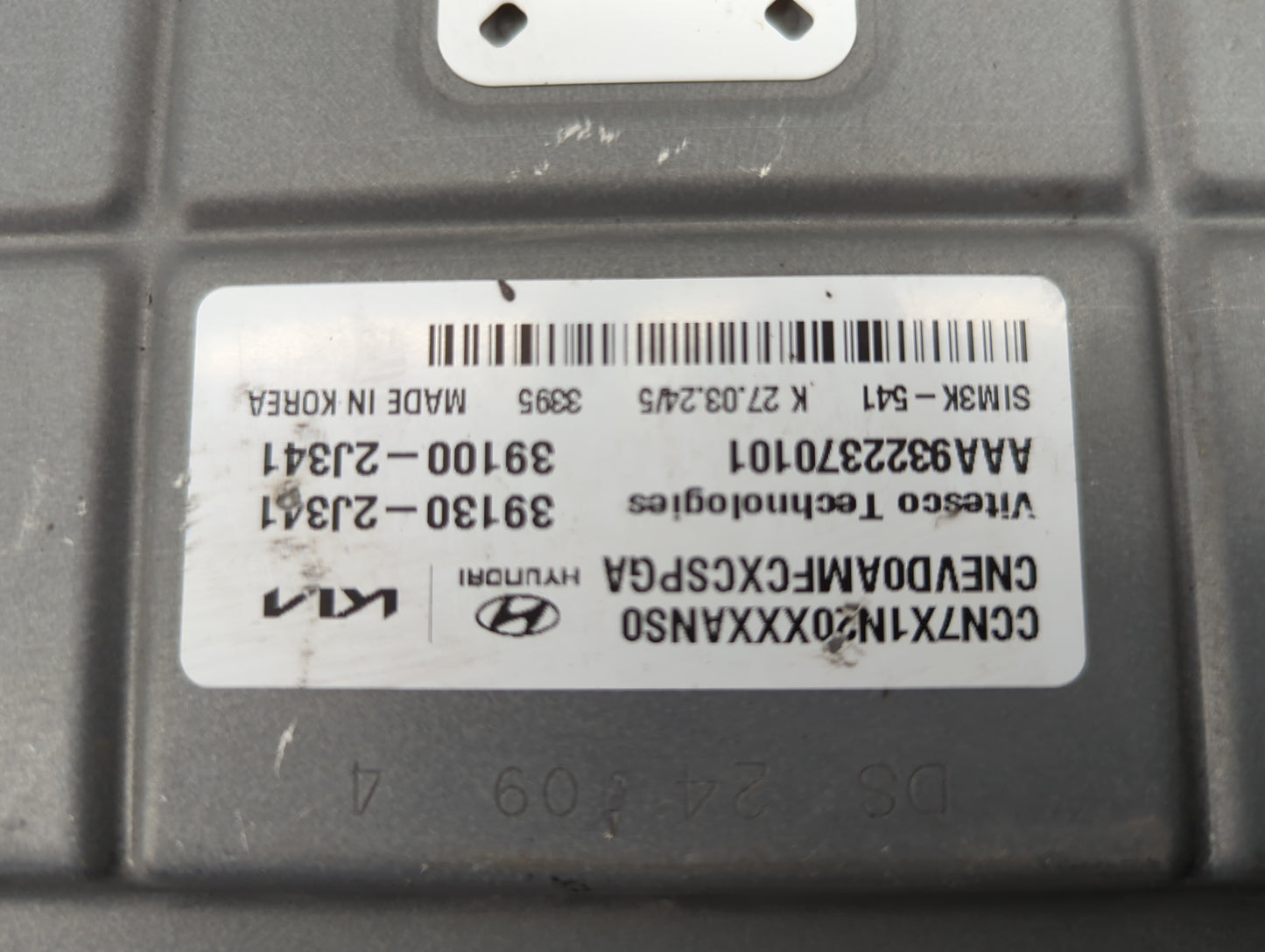 2024 Hyundai Elantra PCM Engine Control Computer ECU ECM PCU OEM P/N:39130-2J341 39100-2J341, AAA9322370101, CCN7X1N20XXXAN5