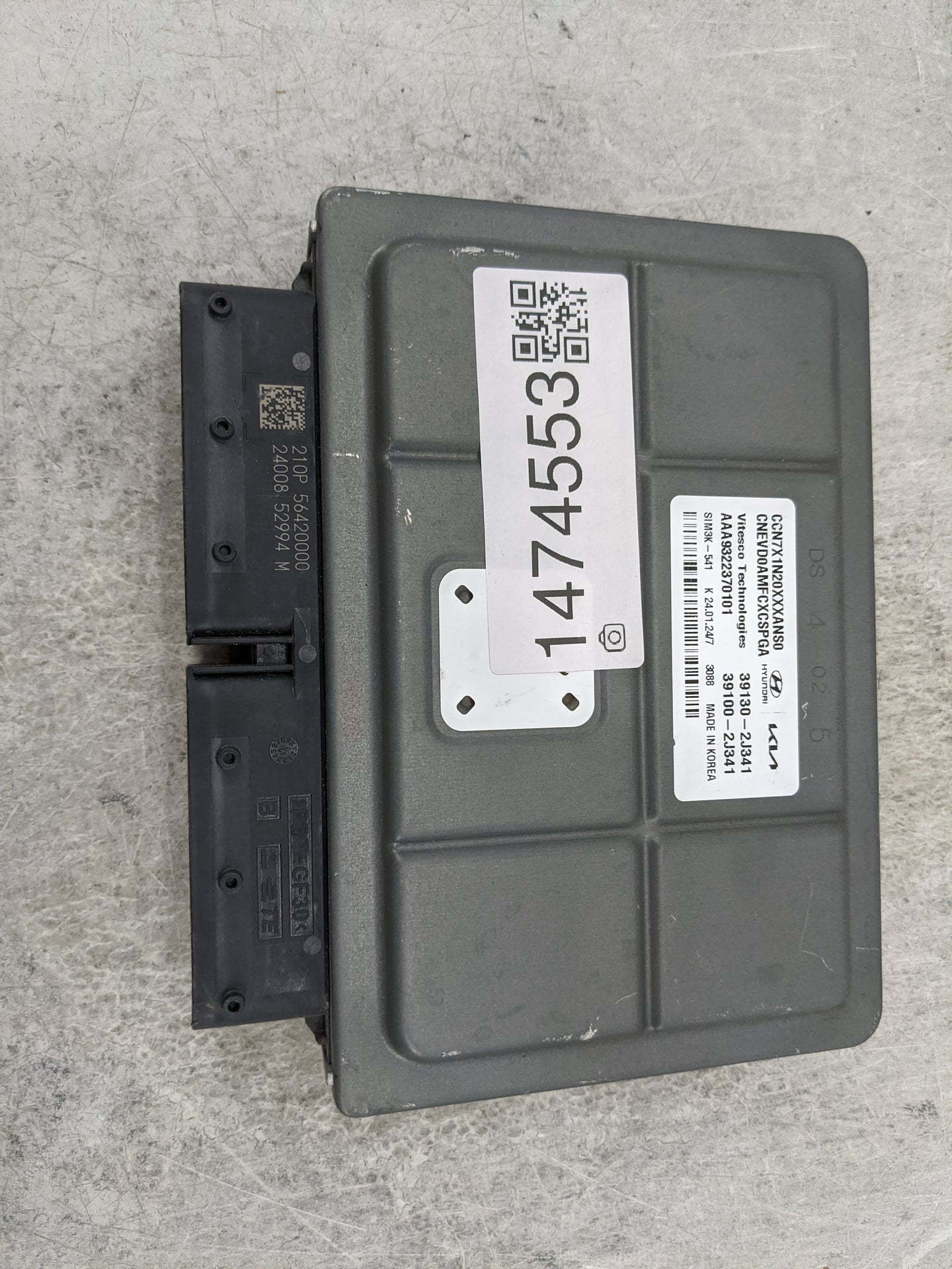 2024 Hyundai Elantra PCM Engine Control Computer ECU ECM PCU OEM P/N:39130-2J341 39100-2J341, CNEVD0AMFCXCSPGA, AAA932237010