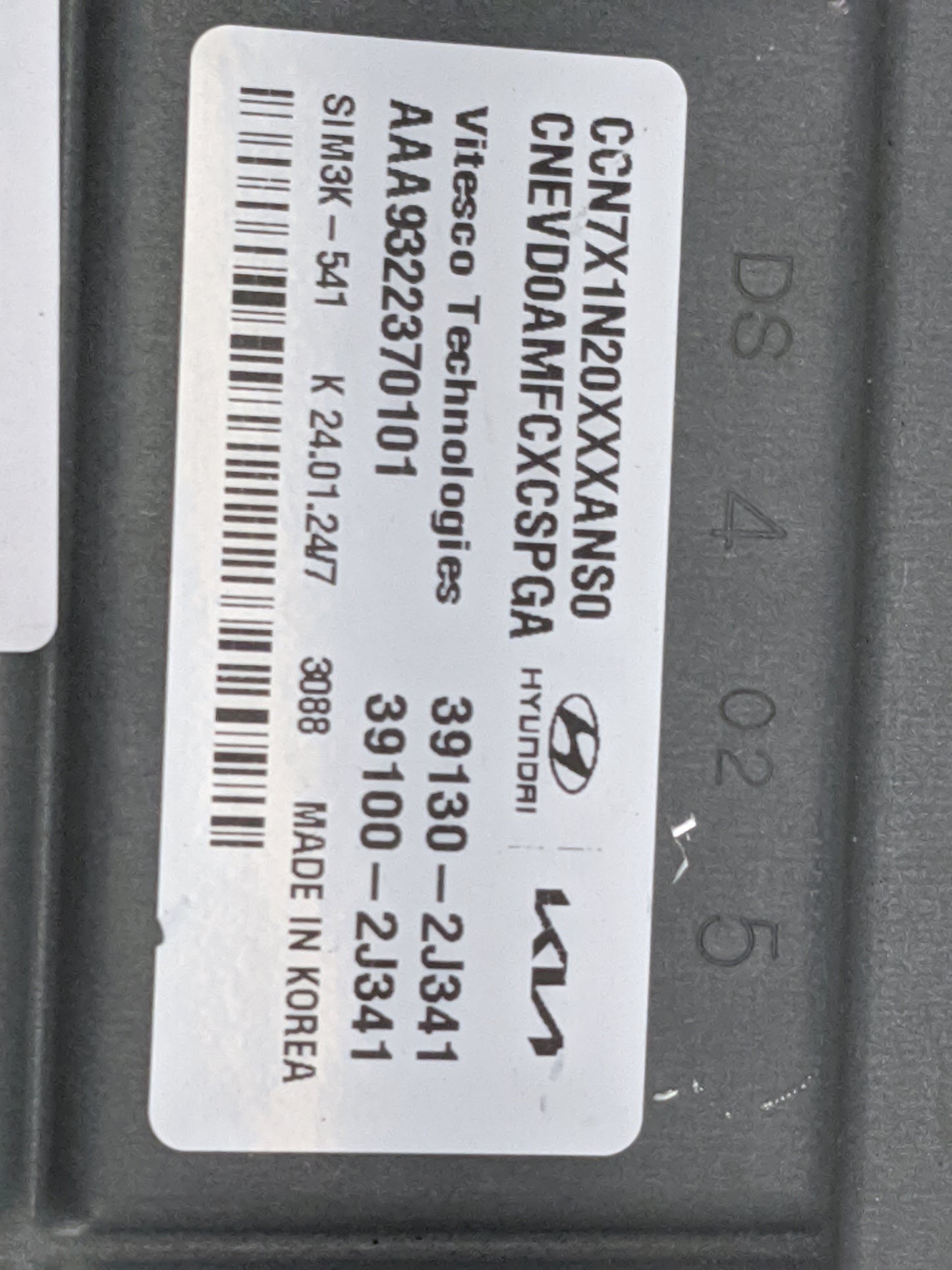 2024 Hyundai Elantra PCM Engine Control Computer ECU ECM PCU OEM P/N:39130-2J341 39100-2J341, CNEVD0AMFCXCSPGA, AAA932237010