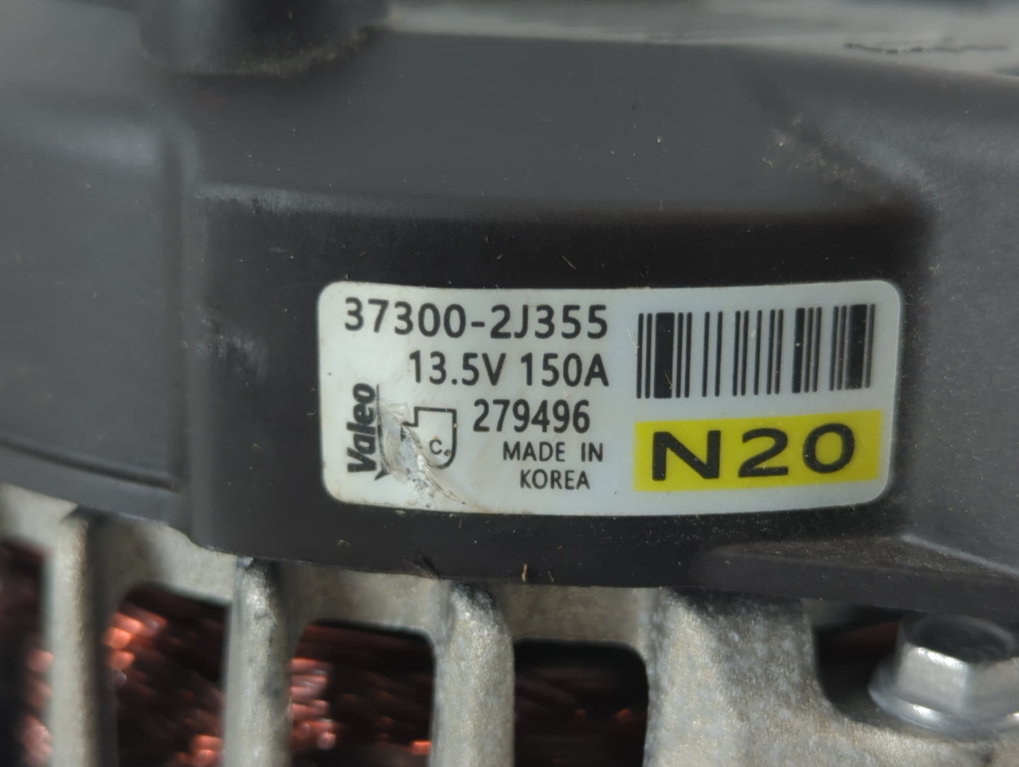 2024 Hyundai Elantra Alternator Replacement Generator Charging Assembly Engine OEM P/N:37300-2J355 Fits OEM Used Auto Parts 