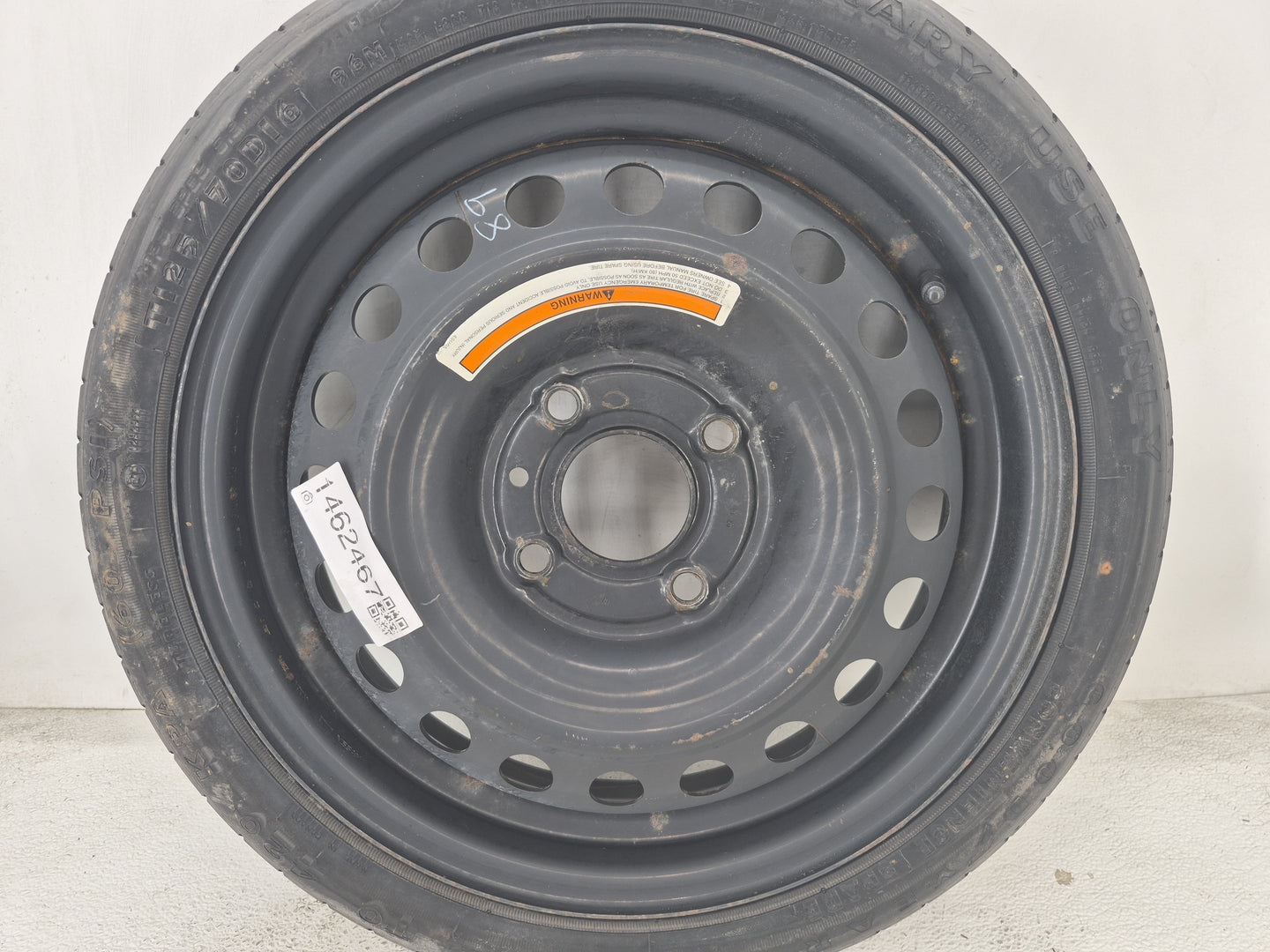 2018-2022 Hyundai Kona Spare Donut Tire Wheel Rim Oem 1462467 - Oemusedautoparts1.com