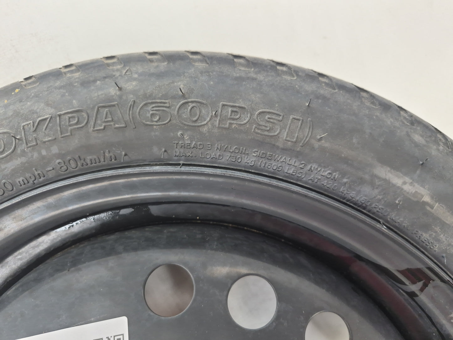 2018-2022 Hyundai Kona Spare Donut Tire Wheel Rim Oem 1462472 - Oemusedautoparts1.com