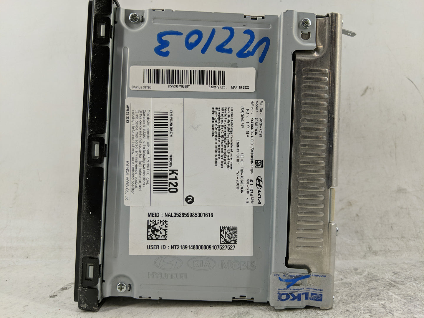 2024 Hyundai Santa Cruz Radio AM FM Cd Player Receiver Replacement P/N:96160-K5120 Fits OEM Used Auto Parts - Oemusedautopar