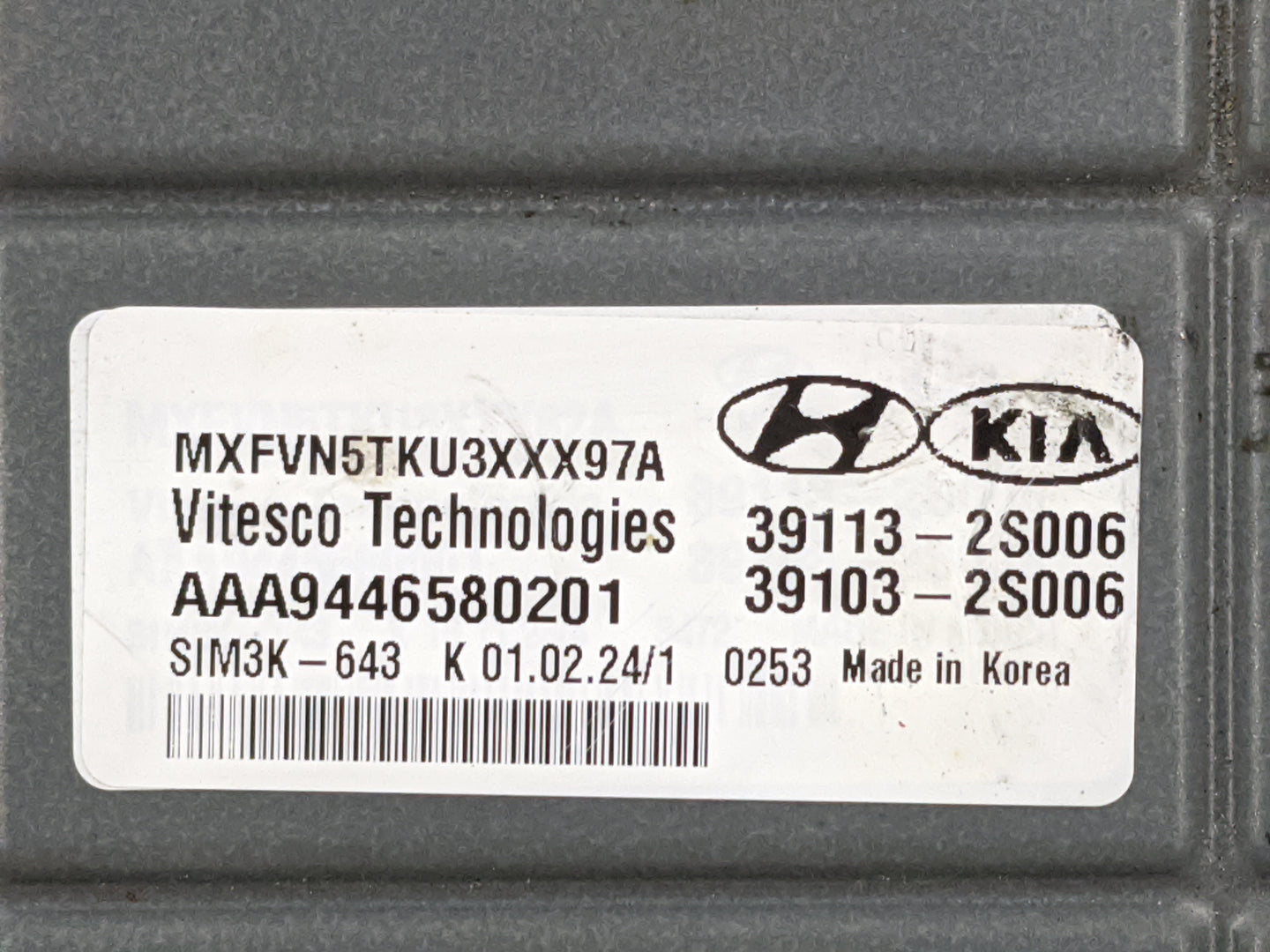 2024 Hyundai Santa Fe PCM Engine Control Computer ECU ECM PCU OEM P/N:39113-2S006 39103-2S006, AAA9446580201 Fits OEM Used A