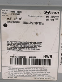 2022 Hyundai Tucson Radio AM FM Cd Player Receiver Replacement P/N:96560-N9520 ATC41QWAN, TQ8-ATC41QWAN, YZP-BK1100 Fits OEM