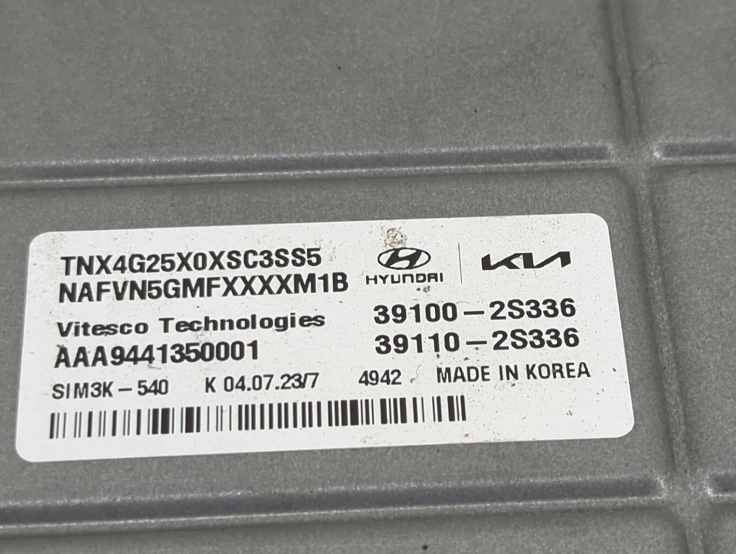 2024 Hyundai Tucson PCM Engine Control Computer ECU ECM PCU OEM P/N:39100-2S336 39110-2S336, TNX4G25X0XSC3SS5 Fits OEM Used 