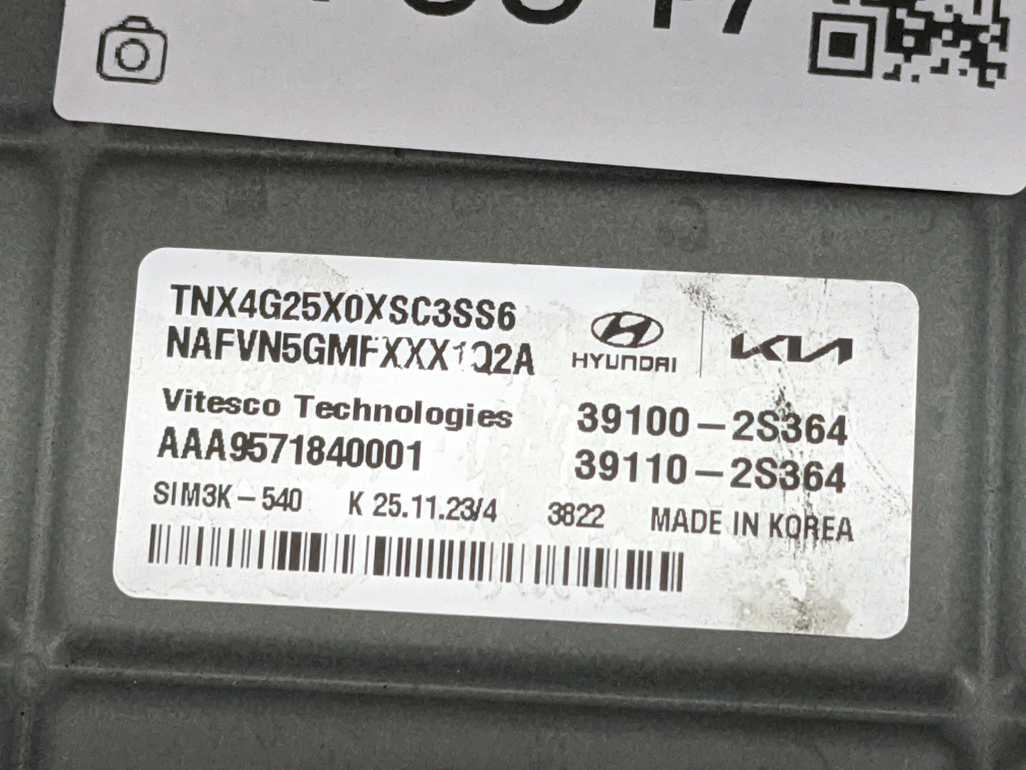 2024 Hyundai Tucson PCM Engine Control Computer ECU ECM PCU OEM P/N:39100-2S364 39110-2S364, AAA9571840001, SIM3K-540 Fits O