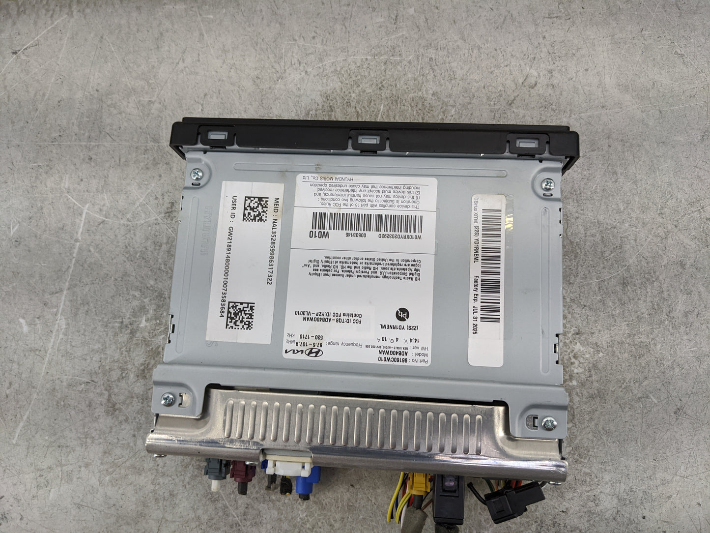 2022 Hyundai Tucson Radio AM FM Cd Player Receiver Replacement P/N:96160CW010 ADB40GWAN, TQ8-ADB40GWAN, YZP-VL3010 Fits OEM 