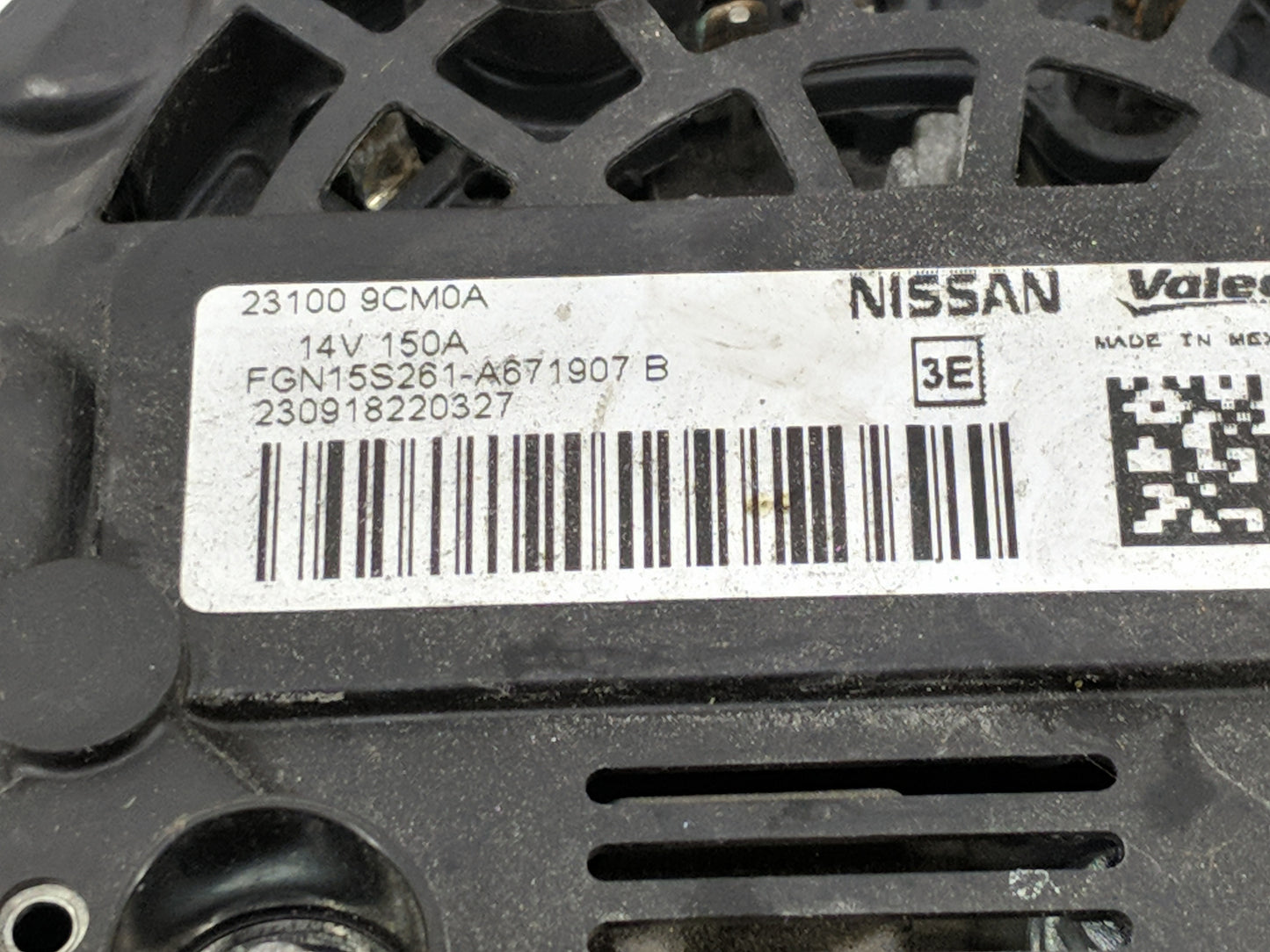 2024 Infiniti Qx50 Alternator Replacement Generator Charging Assembly Engine OEM P/N:23100 9CM0A Fits OEM Used Auto Parts - 