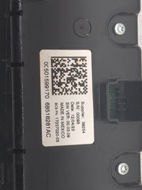2024 Jeep Compass Climate Control Module Temperature AC/Heater Replacement P/N:68518281AC 17037020-05 Fits OEM Used Auto Par