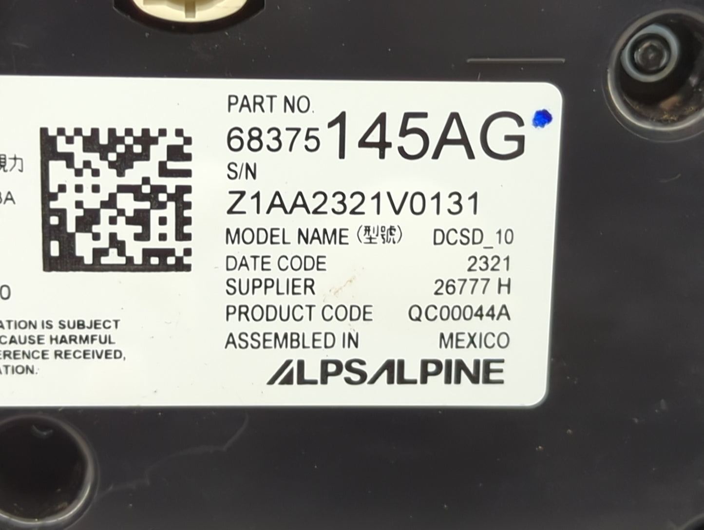 2021-2022 Jeep Grand Cherokee Information Display Screen - Oemusedautoparts1.com