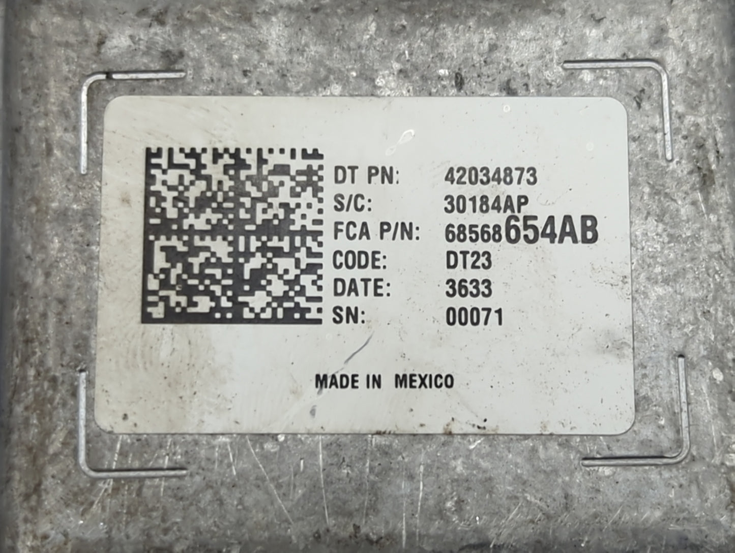 2024 Jeep Wrangler PCM Engine Control Computer ECU ECM PCU OEM P/N:P68630987AH 42034873, 68568654AB Fits OEM Used Auto Parts