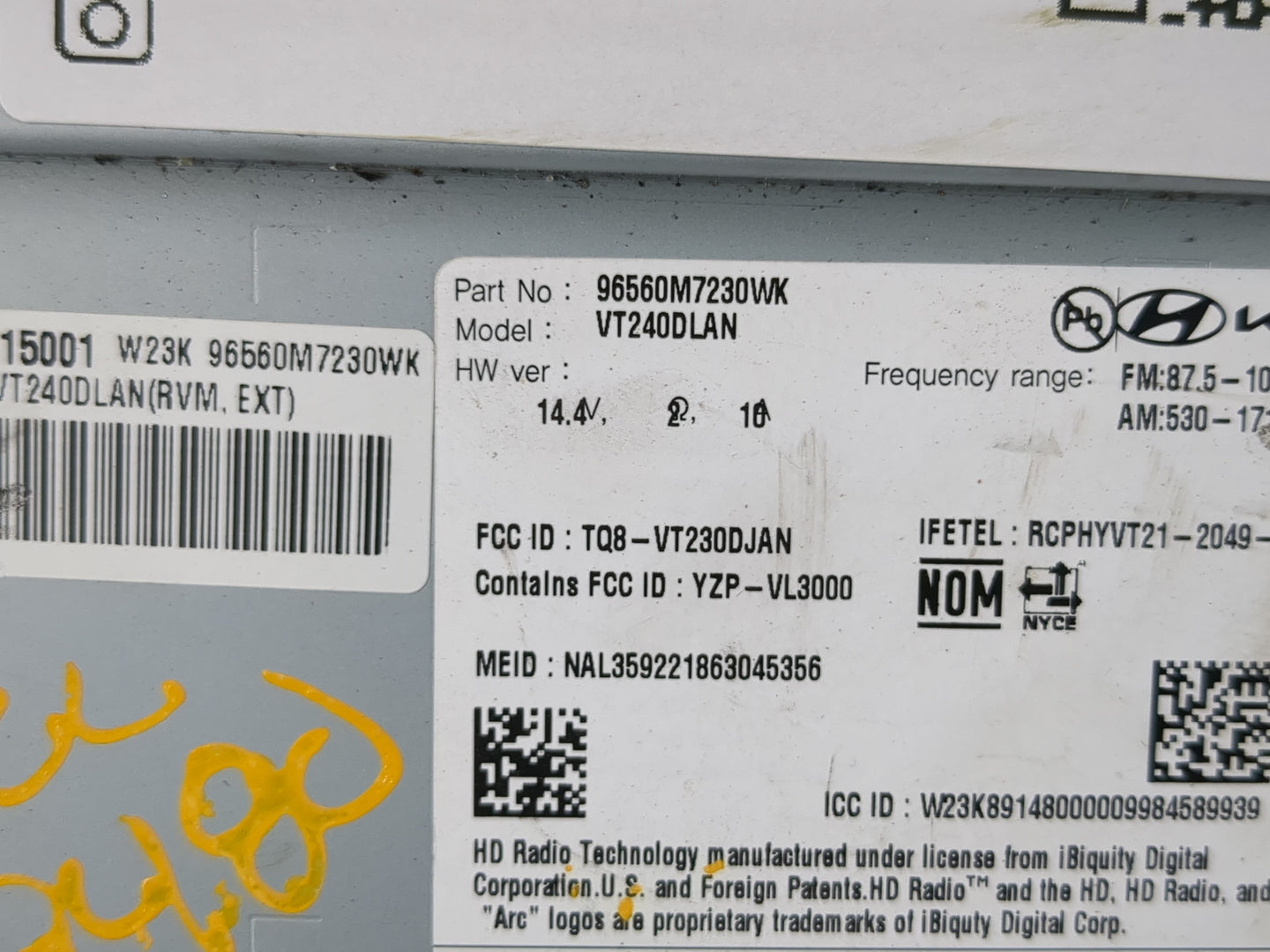 2024 Kia Forte Radio AM FM Cd Player Receiver Replacement P/N:96560M7230WK Fits OEM Used Auto Parts - Oemusedautoparts1.com