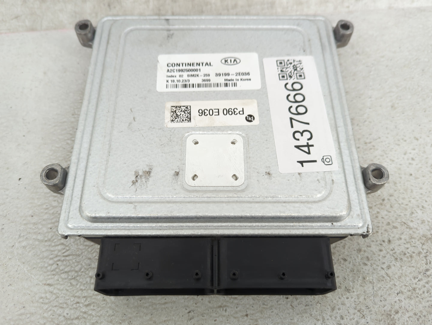 2024 Kia Forte PCM Engine Control Computer ECU ECM PCU OEM P/N:A2C1992500001 SIM2K-259, 39199-2E036 Fits OEM Used Auto Parts