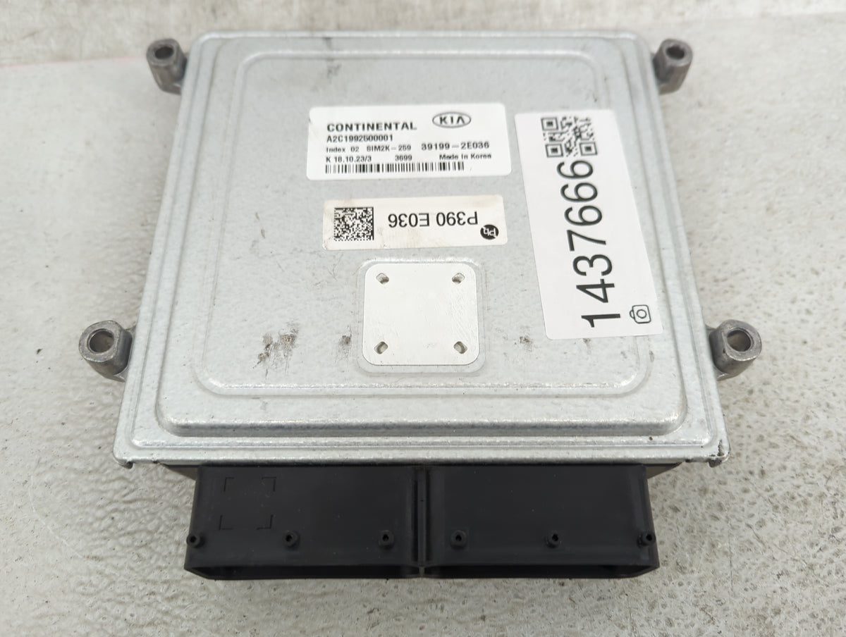 2024 Kia Forte PCM Engine Control Computer ECU ECM PCU OEM P/N:A2C1992500001 SIM2K-259, 39199-2E036 Fits OEM Used Auto Parts