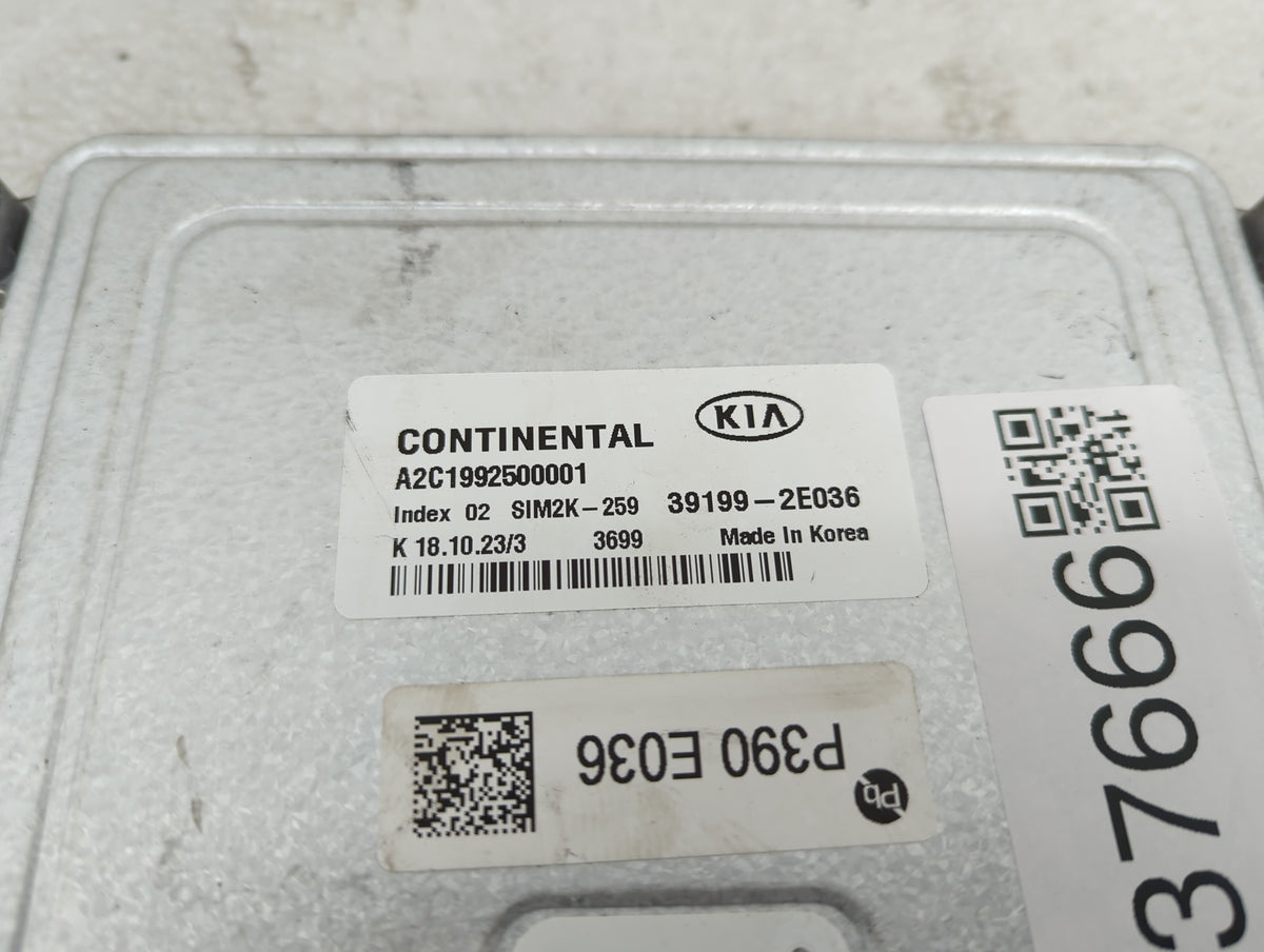 2024 Kia Forte PCM Engine Control Computer ECU ECM PCU OEM P/N:A2C1992500001 SIM2K-259, 39199-2E036 Fits OEM Used Auto Parts