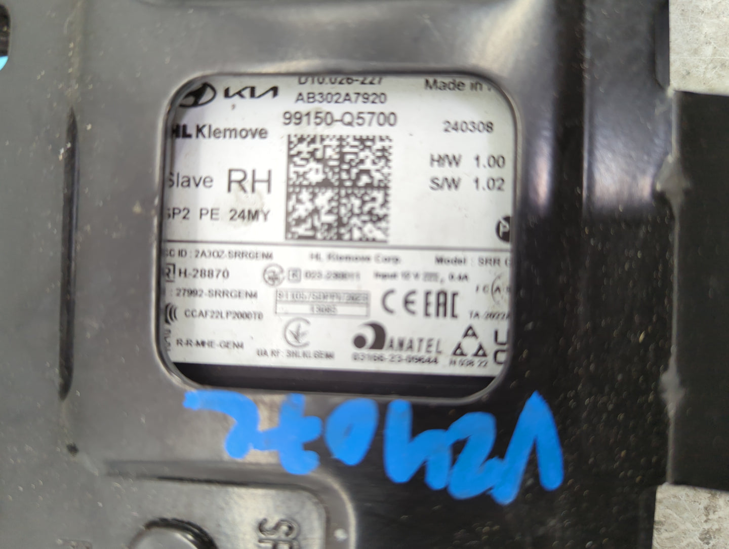 2024 Kia Seltos Air Bag Driver Left Steering Wheel Mounted P/N:99150-Q5700 AB302A7920 Fits OEM Used Auto Parts - Oemusedauto