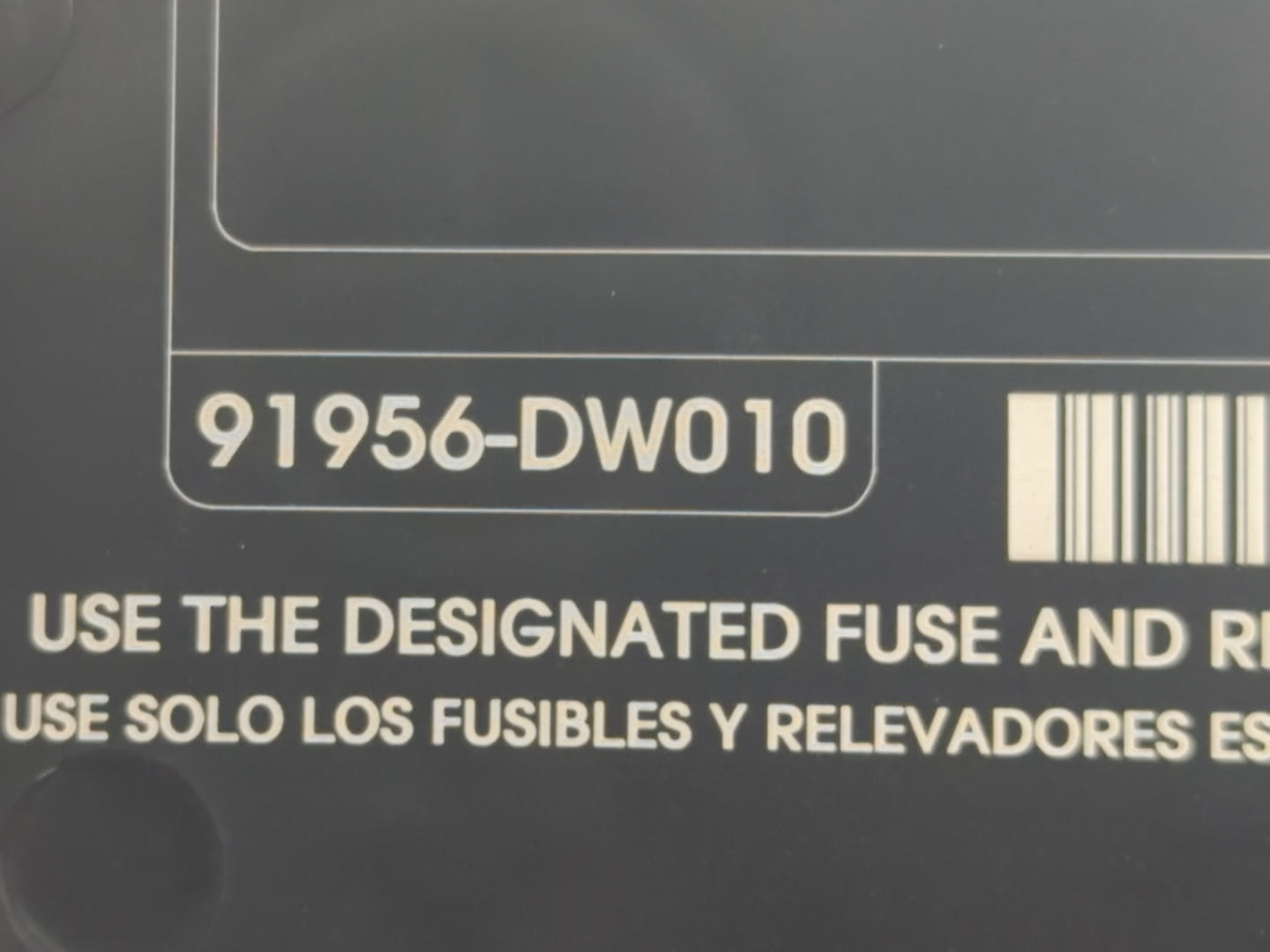 2024 Kia Sportage Fusebox Fuse Box Panel Relay Module P/N:91956-DW010 Fits OEM Used Auto Parts - Oemusedautoparts1.com