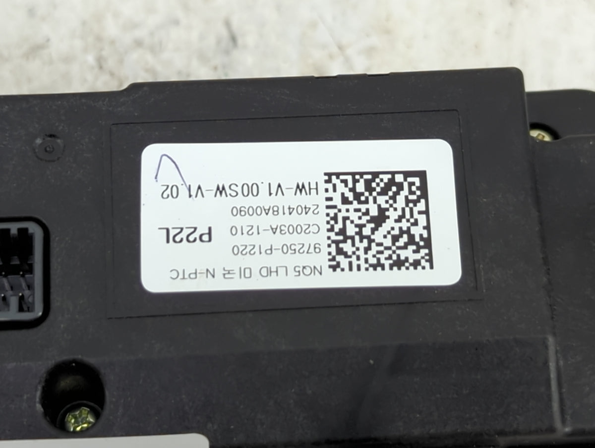 2024 Kia Sportage Climate Control Module Temperature AC/Heater Replacement P/N:97250-P1220 C2003A-1210 Fits OEM Used Auto Pa