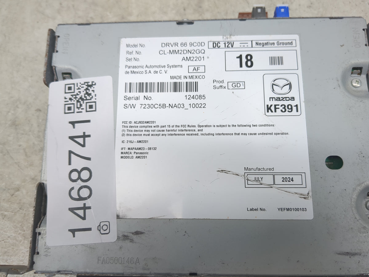 2024 Mazda Cx-30 Radio AM FM Cd Player Receiver Replacement P/N:DRVR669C0D CL-MM2DN2GQ, AM2201, ACJS32AM2201, 216J-AM2201 Fi