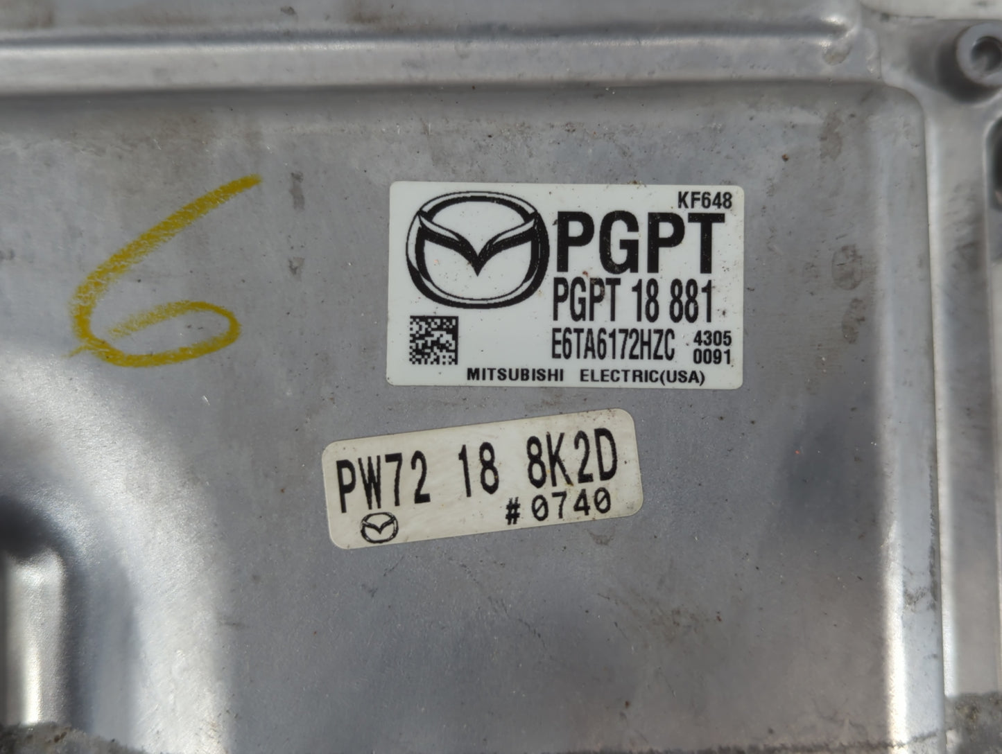 2024 Mazda Cx-30 PCM Engine Control Computer ECU ECM PCU OEM P/N:PGPT 18 881 PW72 189 8K2D Fits OEM Used Auto Parts - Oemuse