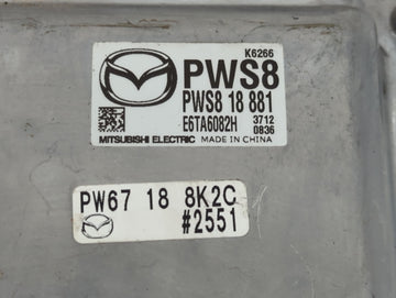 2024 Mazda Cx-5 PCM Engine Control Computer ECU ECM PCU OEM P/N:PWS8 18 881 Fits OEM Used Auto Parts