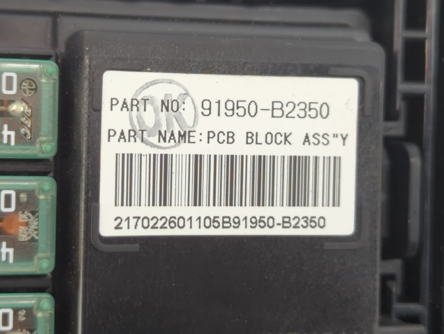 2013-2022 Mazda Cx-5 Fusebox Fuse Box Panel Relay Module P/N:91950-B2350 Fits OEM Used Auto Parts - Oemusedautoparts1.com