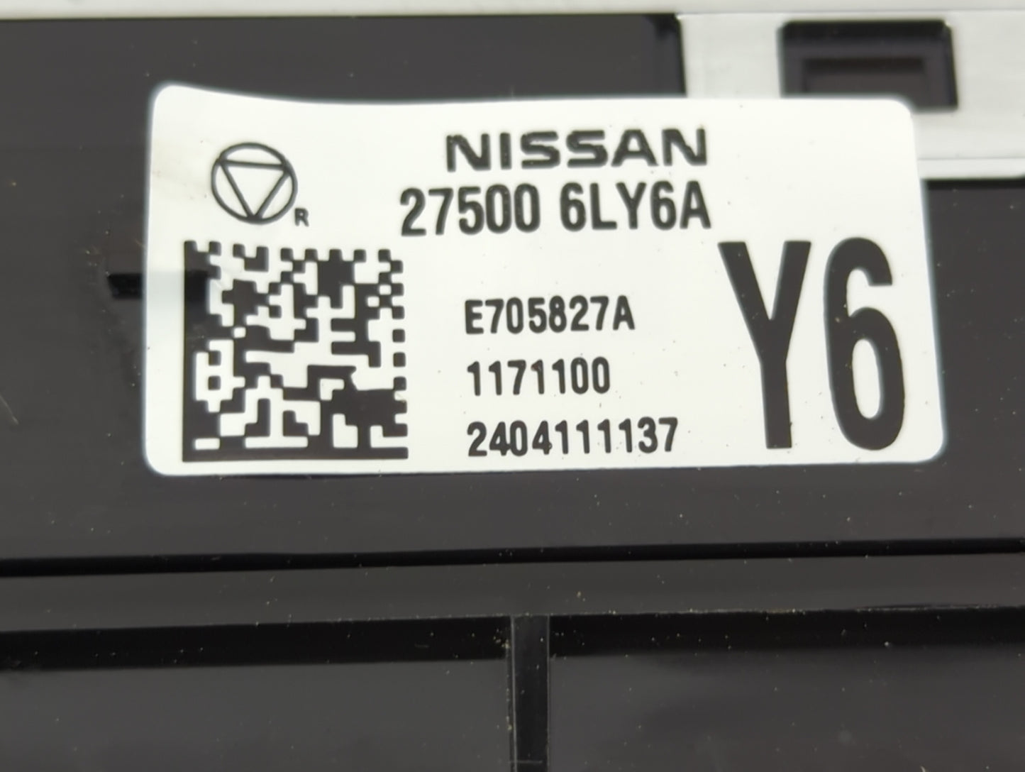 2024 Nissan Sentra Climate Control Module Temperature AC/Heater Replacement P/N:27500 6LY6A Fits OEM Used Auto Parts - Oemus