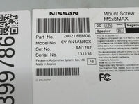 2024 Nissan Versa Radio AM FM Cd Player Receiver Replacement P/N:28021 6EM0A Fits OEM Used Auto Parts - Oemusedautoparts1.co