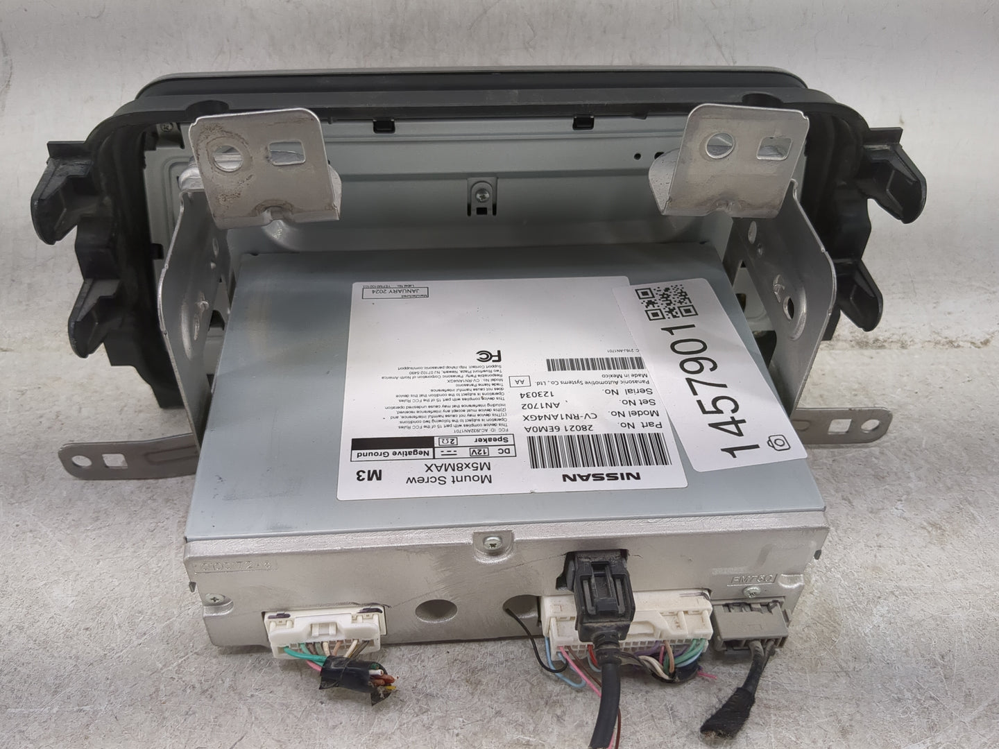 2024 Nissan Versa Radio AM FM Cd Player Receiver Replacement P/N:280216EM0A CV-RN1AN4GX, AN1702, ACJ932AN1701 Fits OEM Used 