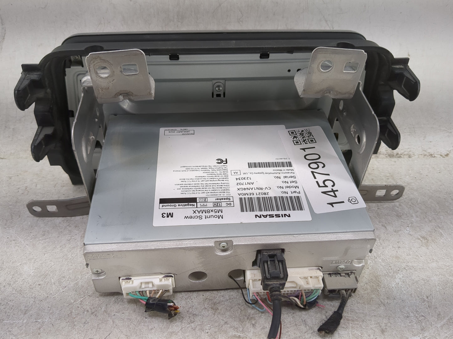 2024 Nissan Versa Radio AM FM Cd Player Receiver Replacement P/N:280216EM0A CV-RN1AN4GX, AN1702, ACJ932AN1701 Fits OEM Used 