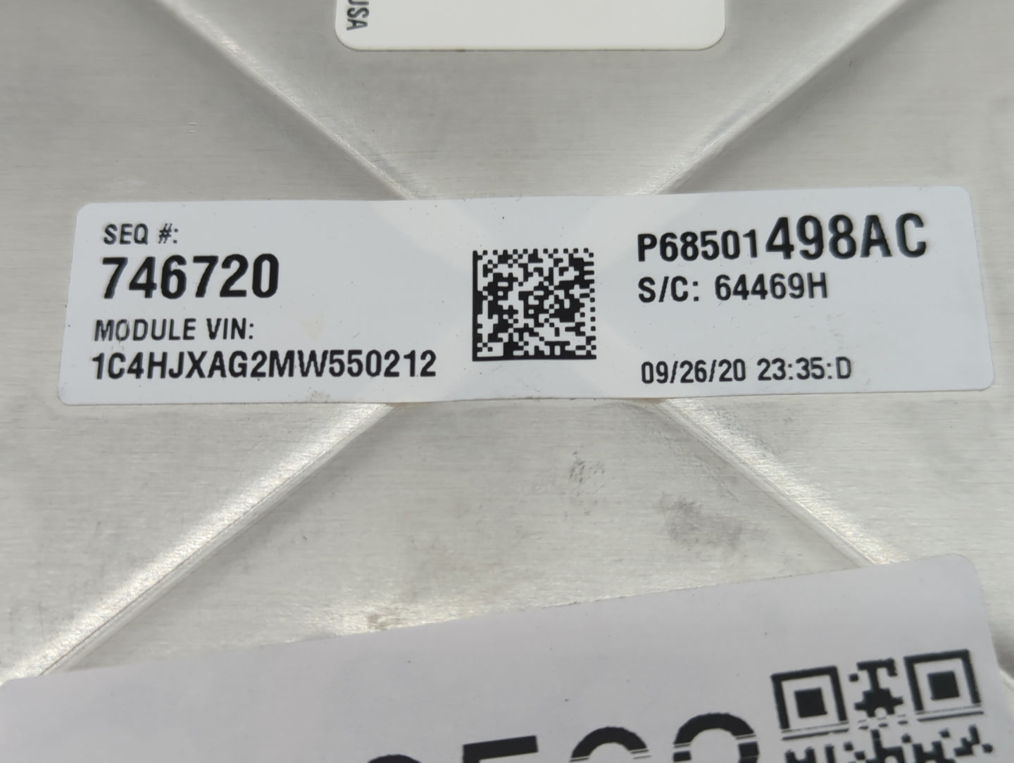 2020-2022 Ram 1500 PCM Engine Control Computer ECU ECM PCU OEM P/N:P68501498AC P68434926AA, A2C7699630000 Fits Fits 2020 202